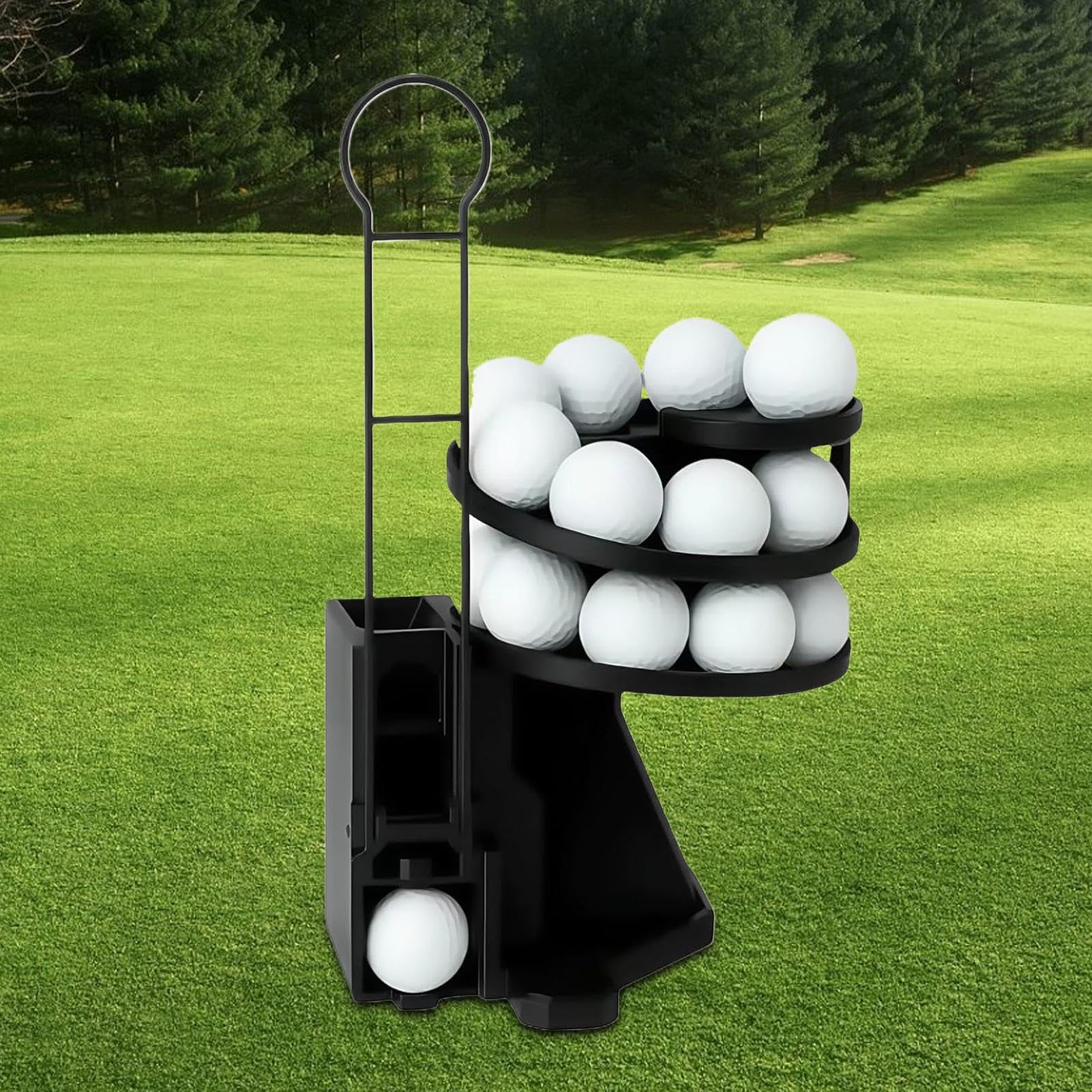 Dispensador de pelotas de golf pequeño, máquina dispensadora automática de pelotas para campo de conducción y práctica en el patio trasero, accesorio de club de golf para tee, competición