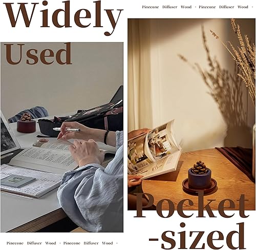 Miniatura 5 de Difusor pasivo de piña Paquete de 2 difusores de aceite esencial de materiales naturales, necesarios para espacios pequeños, aromaterapia para