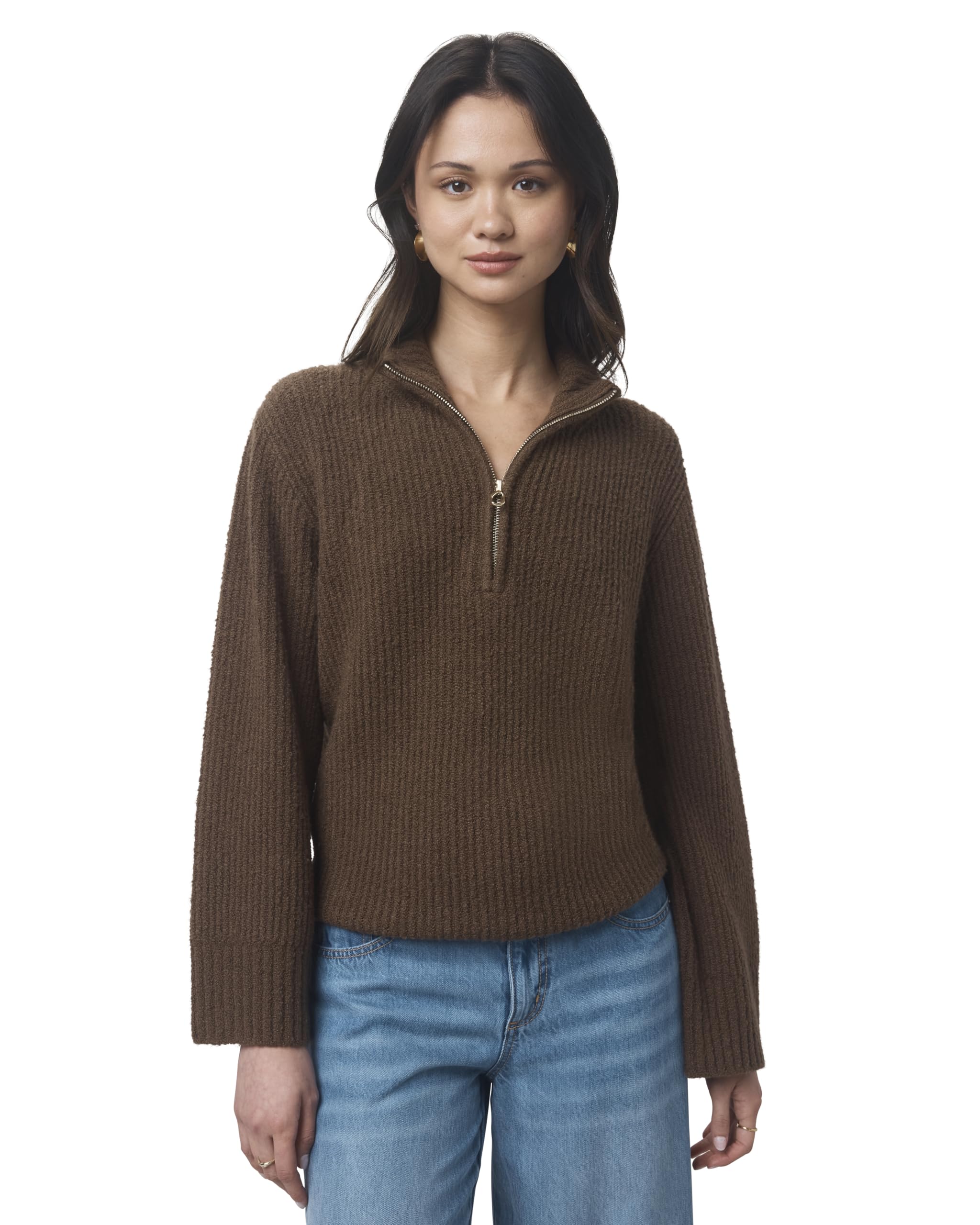 Splendid Womens Splendid X Cellajaneblog Quarter Zip Sweater