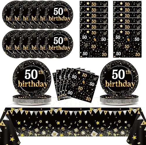 Vista 58 de Qyeahkj Platos de decoración de fiesta de cumpleaños de fútbol, servilletas, suministros de mantel, suministros para 24 invitados, vajilla