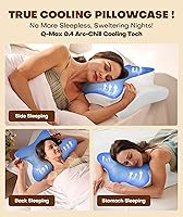 Vista 4 de Cozyplayer Almohada cervical para el cuello verdaderamente refrescante para aliviar el dolor, almohada ergonómica para quienes duermen de lado