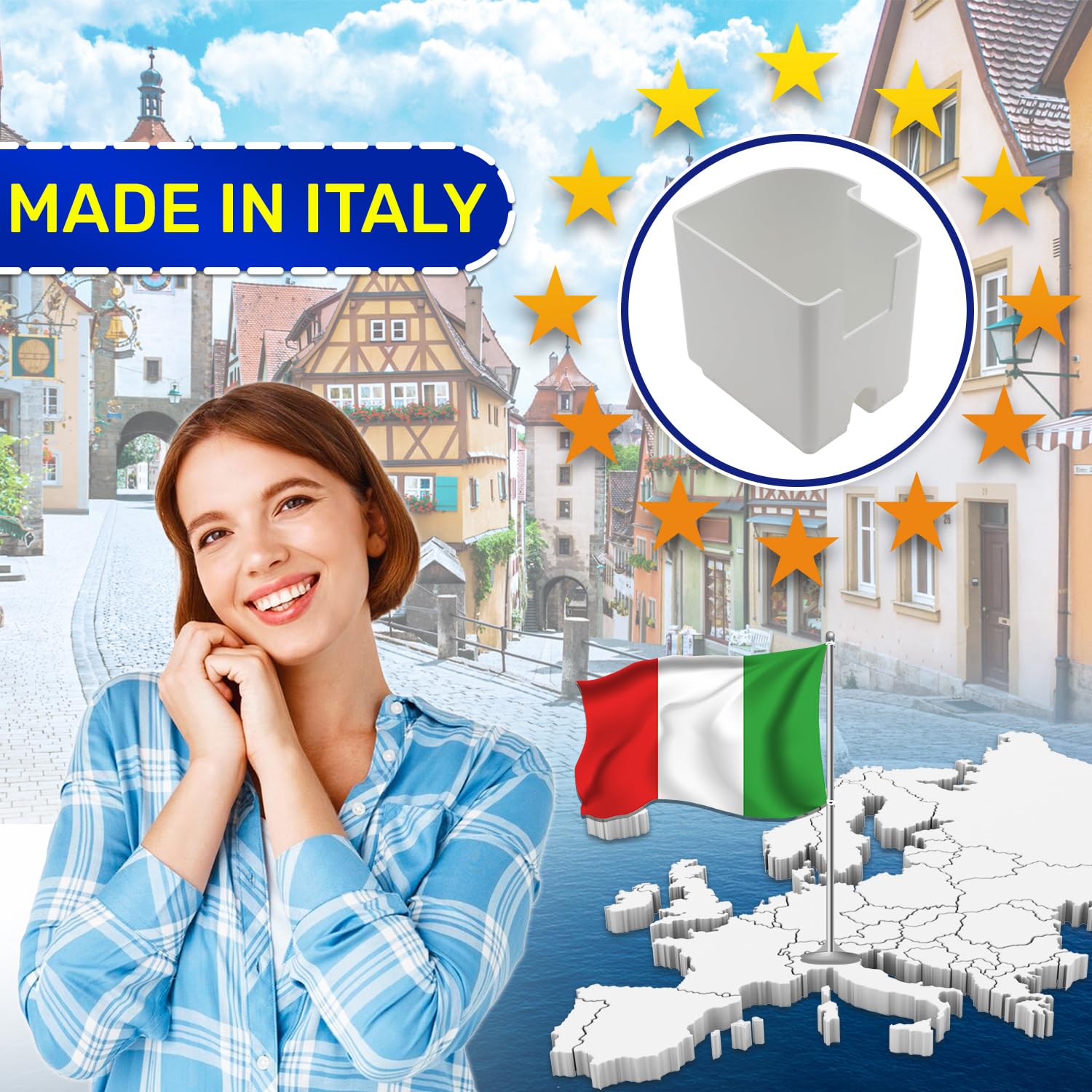 MONTERAL Contenitore per Capsule per Macchina Caffè Cialde con Codice Originale 5313267411 per DeLonghi per Nespresso Gran Lattissima EN650.W EN650W F531WH - MADE IN ITALY - Garanzia di 10 Anni