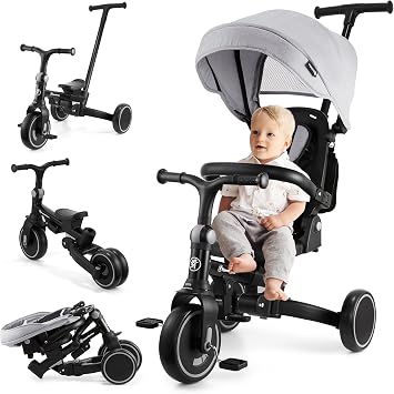 HyperMotion HyperMotion Tobi Forest 8-en-1 Tricycle Pliable avec Siège Pivotant