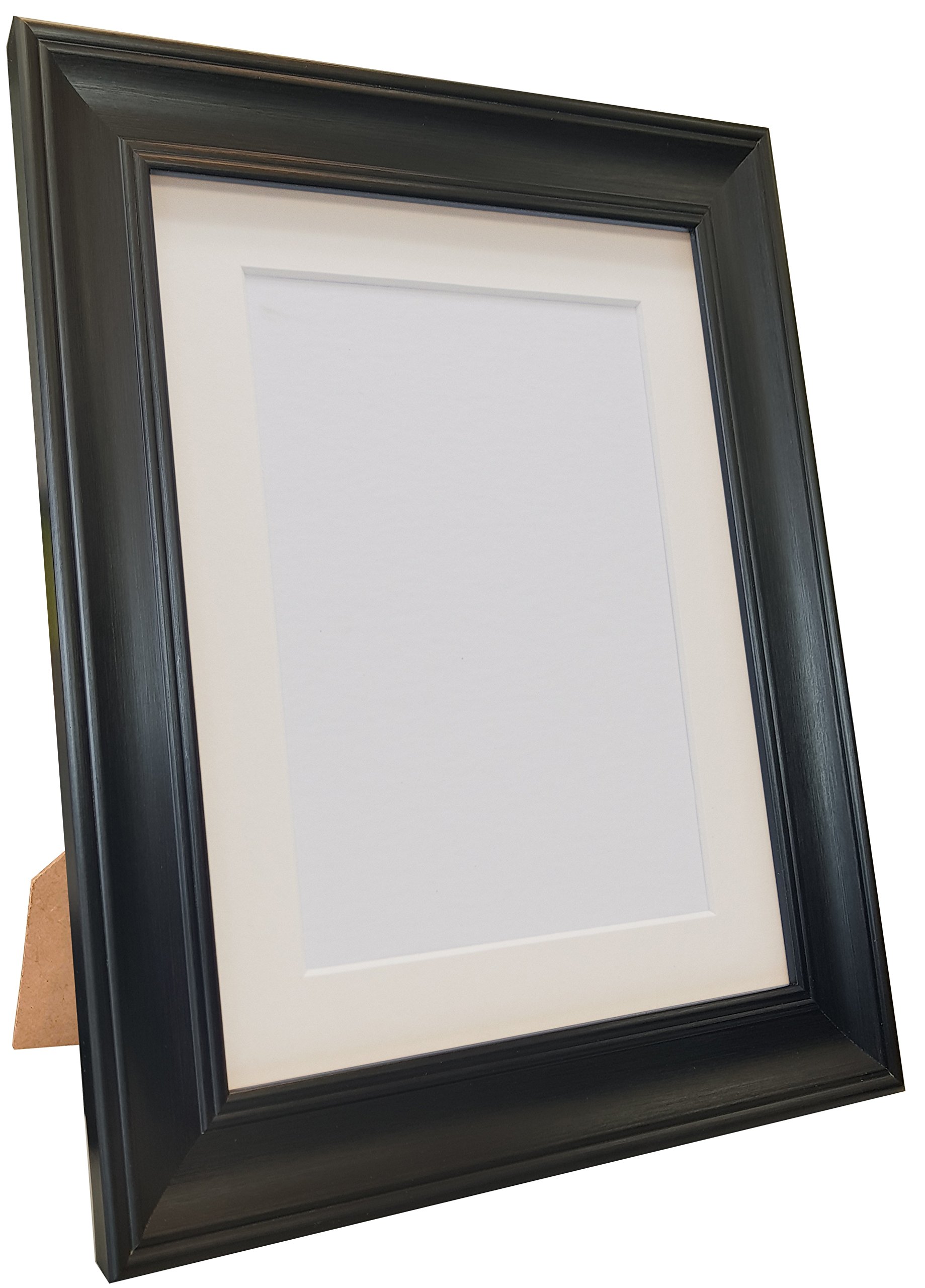Frames By Post Ivory Mount Scandi Black Picture Photo Frame With A1 Image Size A2