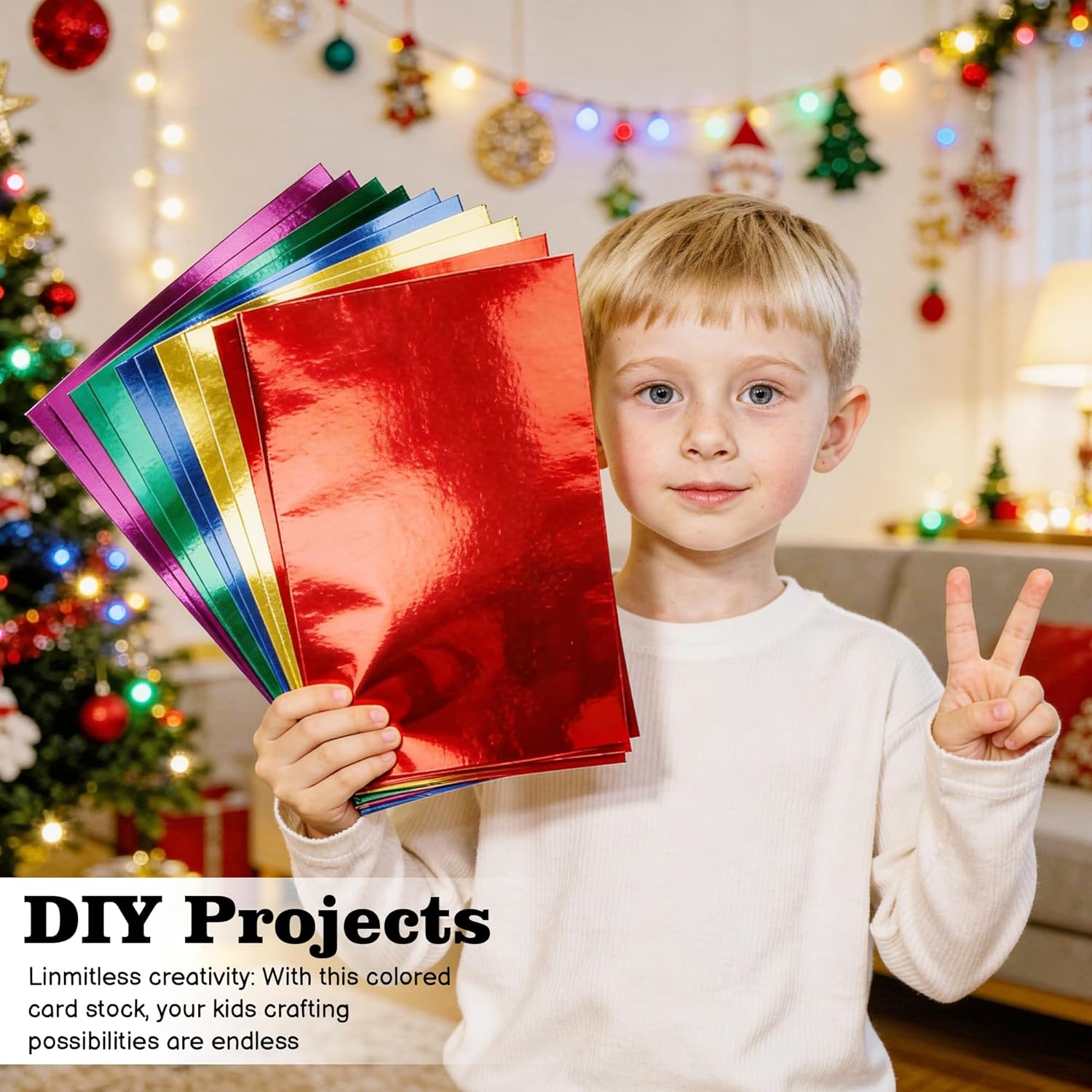 100 Sheets Mirror Cardstock 8.5 x 11''，250 GSM 10 Mixed Styles,Metallic Card Stock Iridescent Mirror Thick Paper For CardMaking,Scrabooking (Mirror)