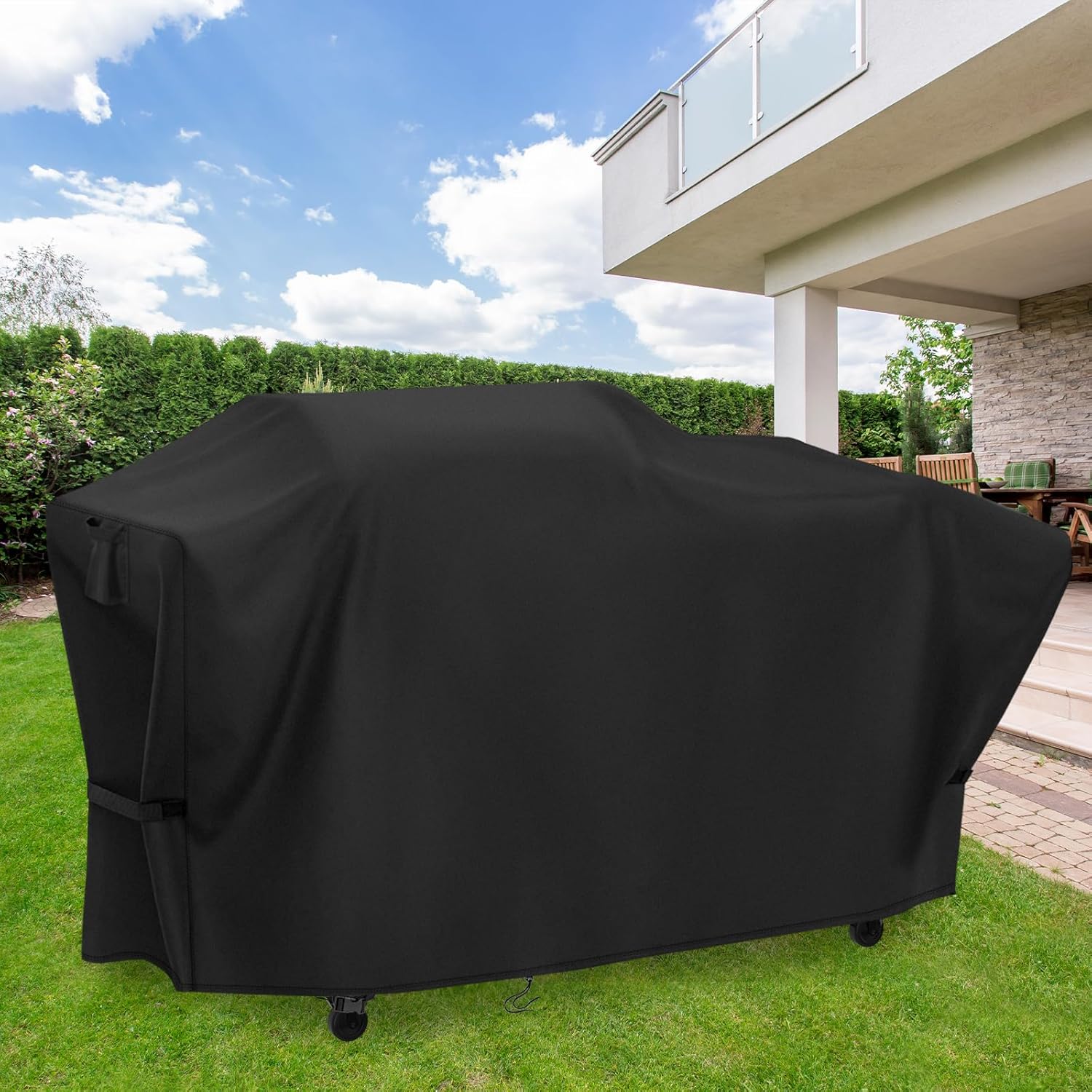 Grill Cover for Blackstone Model 2022 Pellet Grill Smoker and XL 22" Omnivore Griddle Combo,Outdoor Waterproof Cover for Black Stone Omnivore Griddle Comb - 81 x 31 x 41 inch
