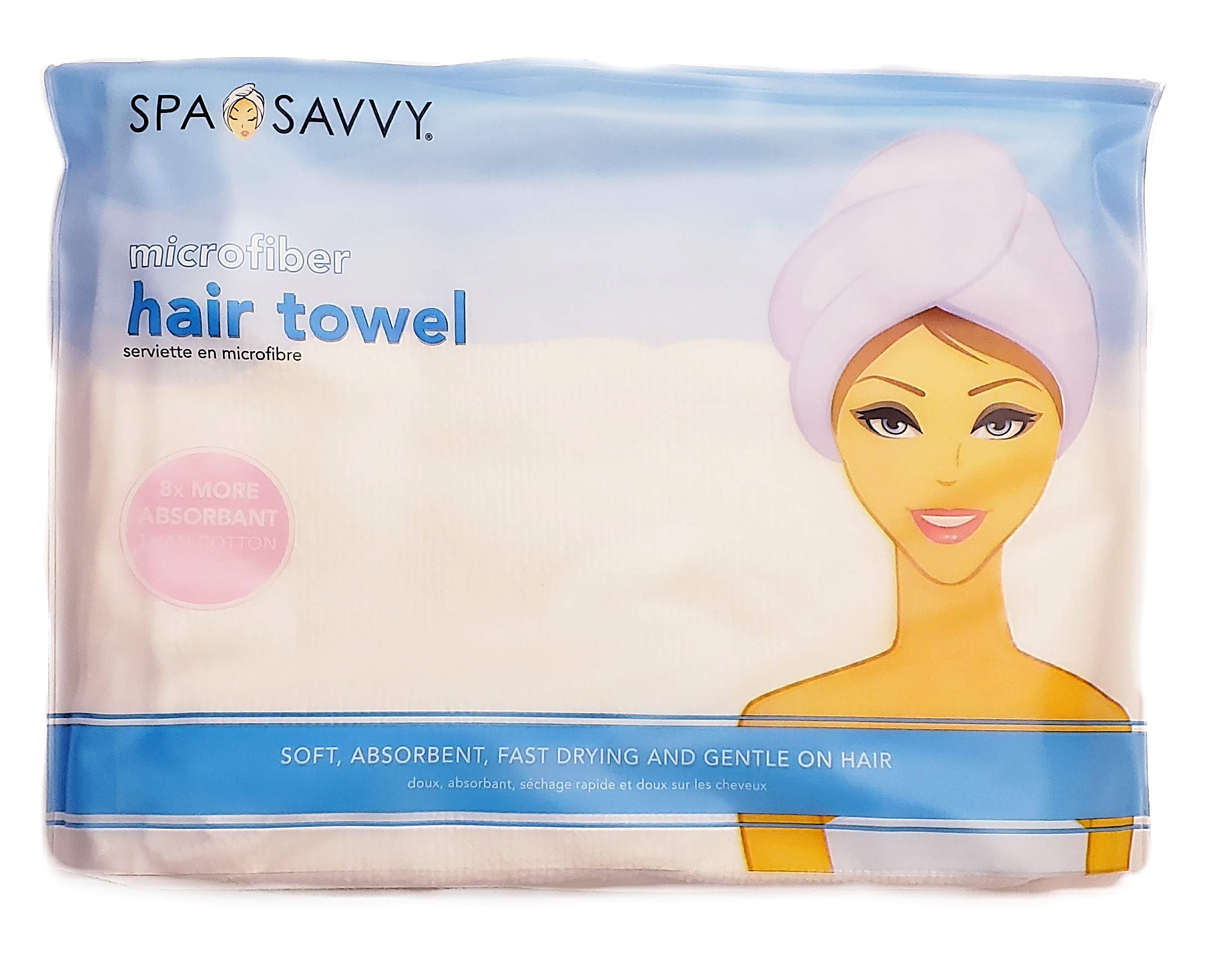 CORJENT 2 Pack Microfiber Hair Towel and Twist Hair Turban (Towel & Turban Pack)