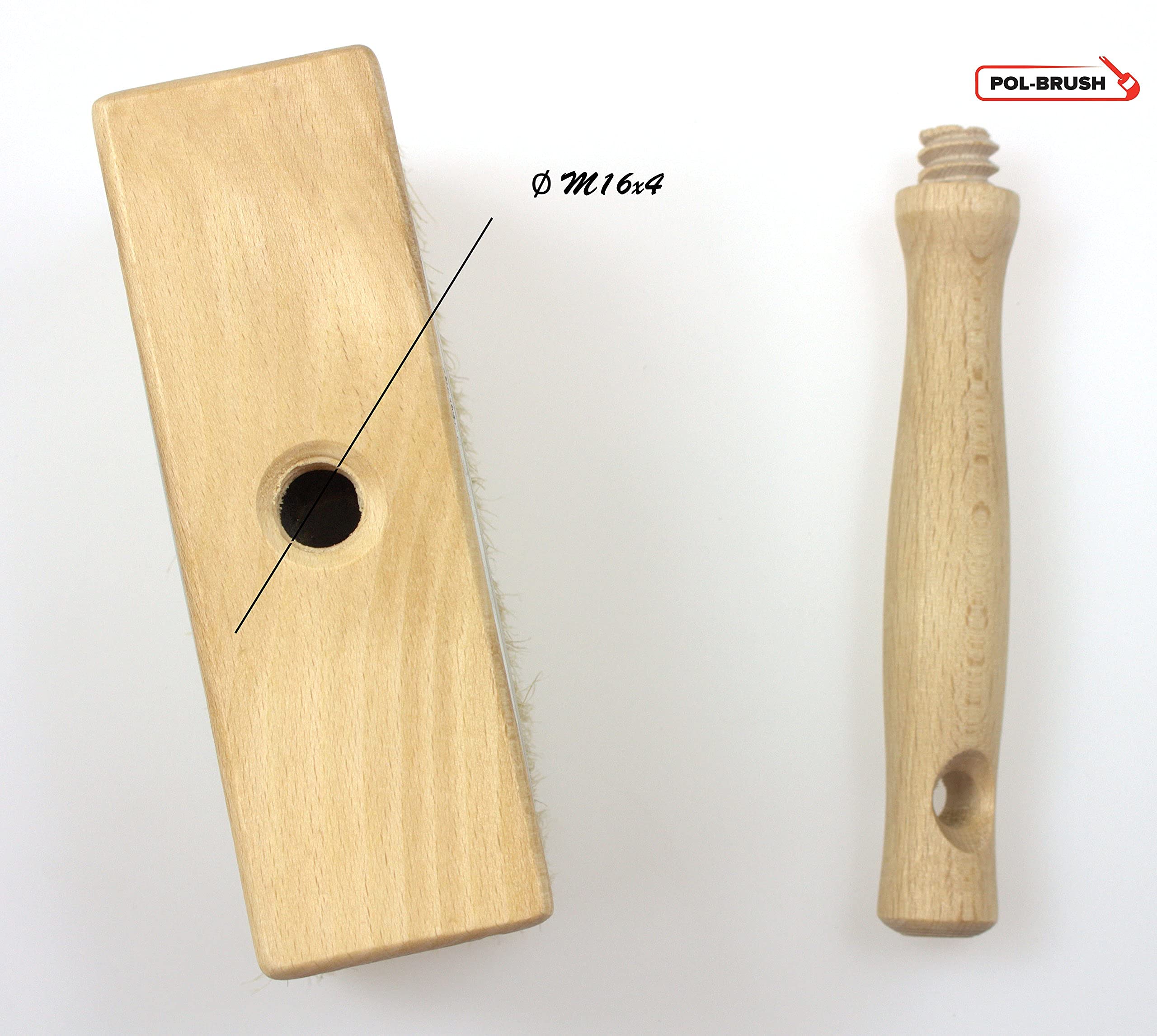 Cepillo de cerdas naturales para empapelado, pintura y vallas, Natural Bristle Hair, 50x150