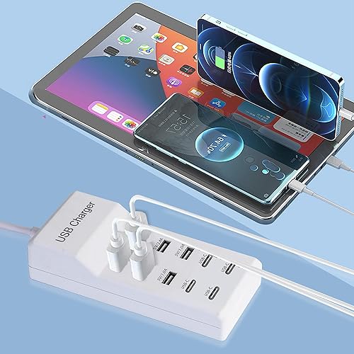 Miniatura 2 de Cargador USB, Estación de Carga USB de 50W con 10 Puertos (6 Puertos USB-A y 4 Puertos USB-C) Compatible con iPhone 15141313 Pro Max 1212 Mini12