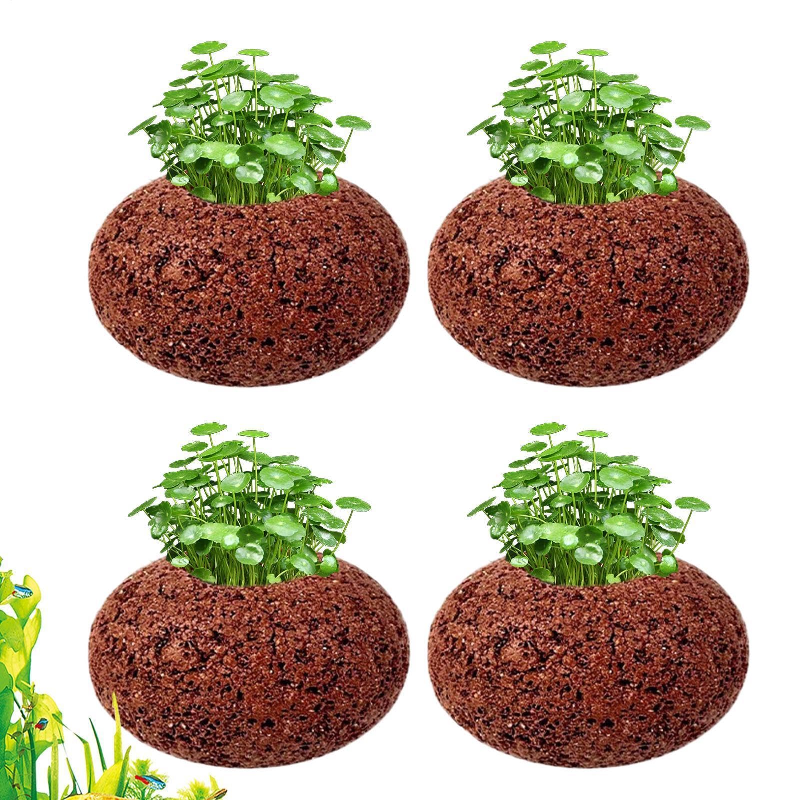 Aquatic Water Plant Fixed Rings, Volcanic Stone Anti-Floating, Anti Floating Aquatic Plants Weights For Freshwater Saltwater Pool Pond Aq-uatic Cultivation Landscape Decorations