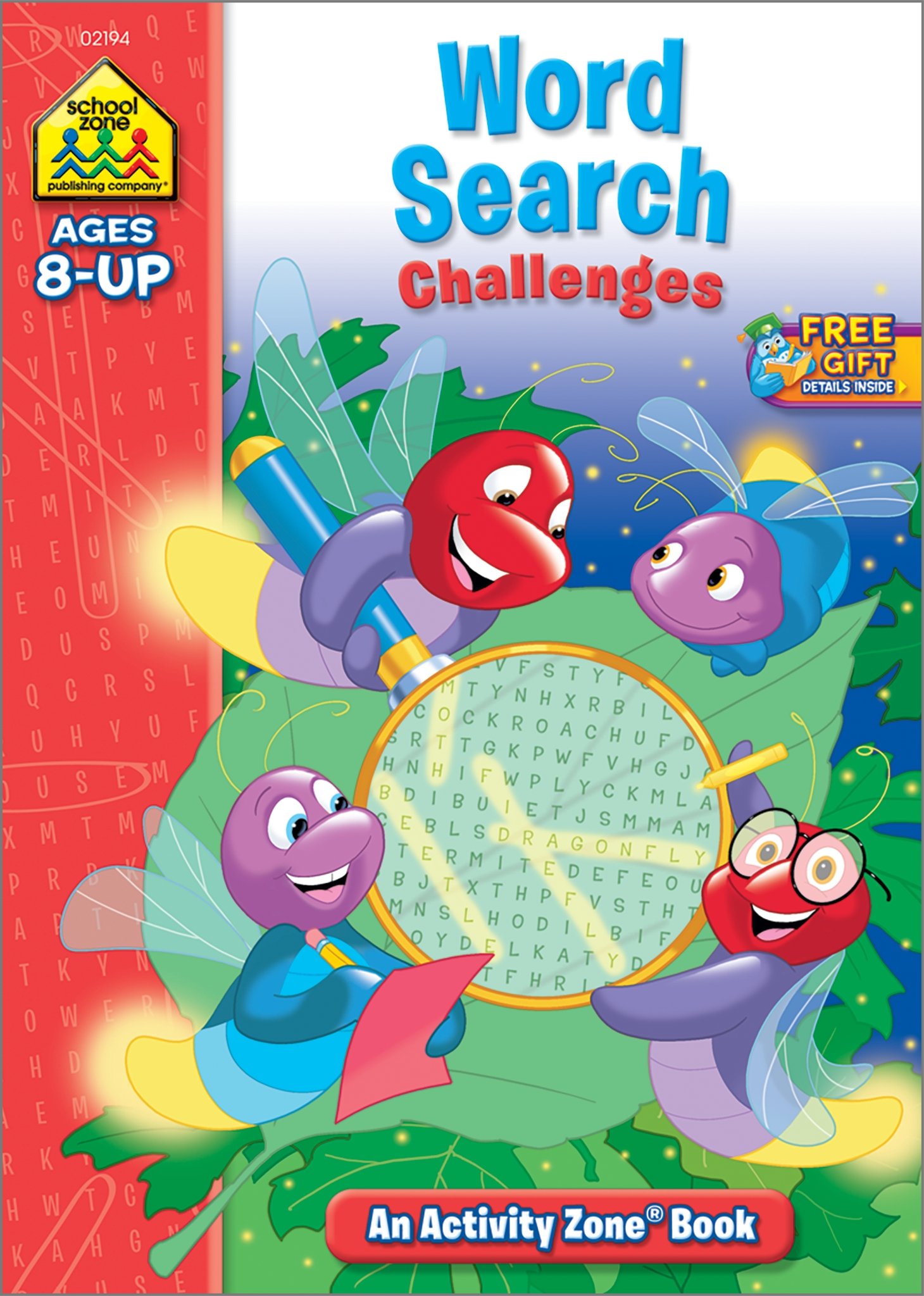 School Zone - Word Search Challenges Workbook - 32 Pages, Ages 8+, 2nd Grade, 3rd Grade, Word Puzzles, Games, Codes, Vocabulary, History, and More (School Zone Activity Zone® Workbook Series)