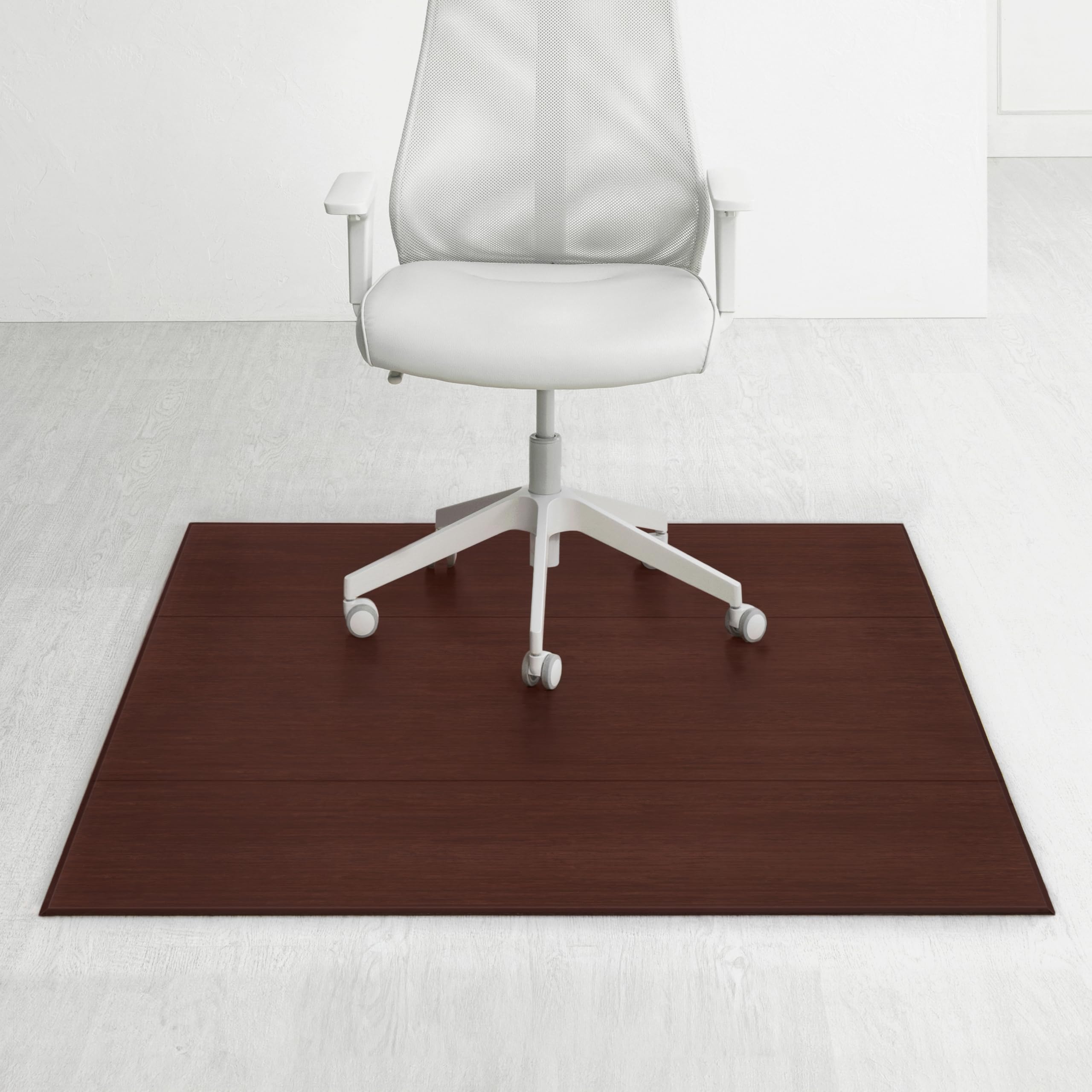 Anji Mountain Office Chairmat Thickest Sturdy Bamboo Chairmats Highly Premium Quality Anti-Slip Heavy Duty for Multi-Purpose Hardwood Floor