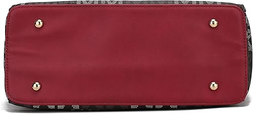 Miniatura 8 de MKF - Bolso bandolera de cuero sintético con asa superior para mujer espacioso bolso de mano con correa con dije M