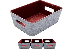 Felt Desk Organizer: Cubby Organizer for Nursery Drawers, Fabric Storage Boxes, Drawer...