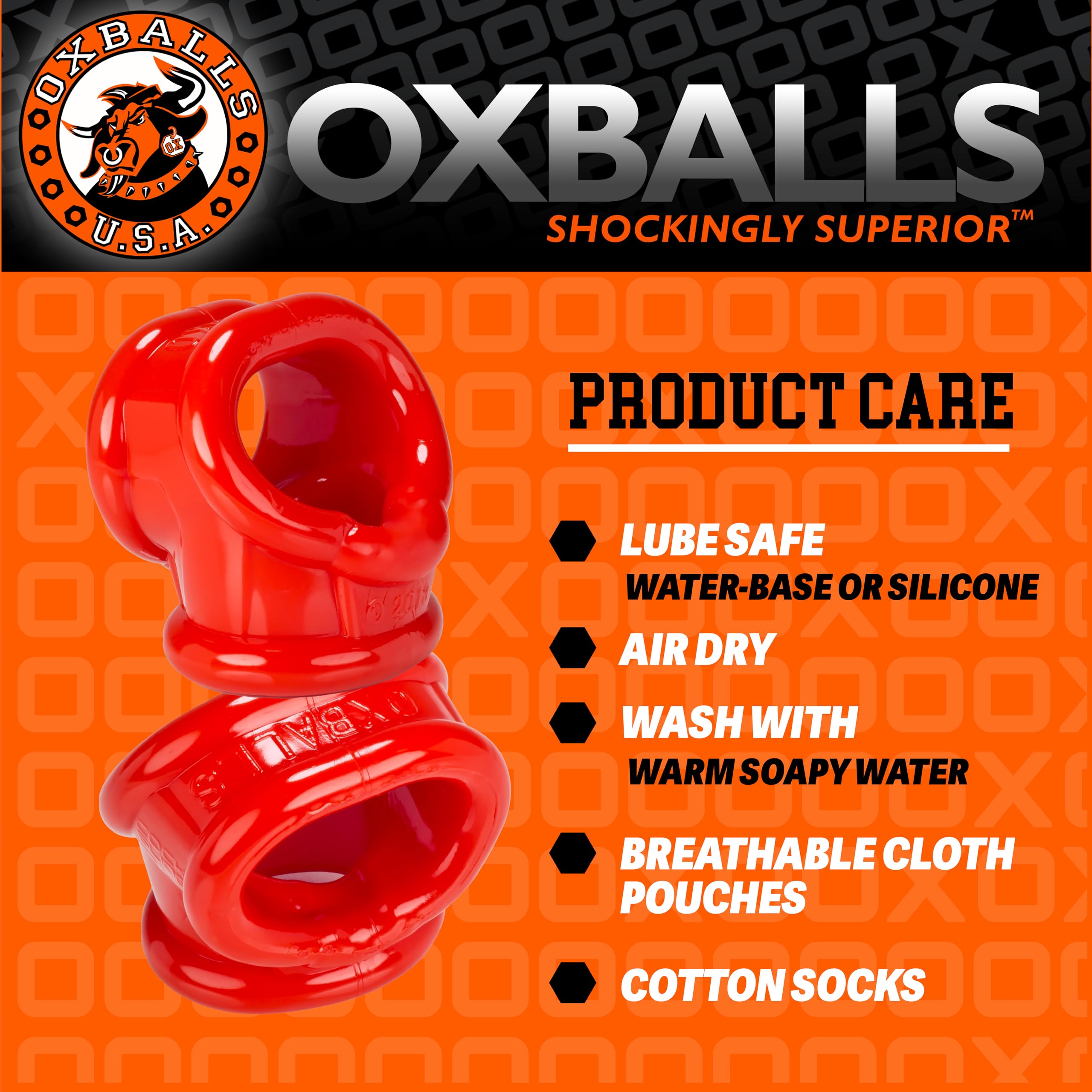 Amazon.com: Oxballs Original COCKSLING-2 - Intense FLEXtpr Cockring Ball  Stretcher Sling - Squishy Stretchy Grip that Enhances Your Package and Nuts  for a Massive Throbbing Bulge, Ergonomic Fit for Men
