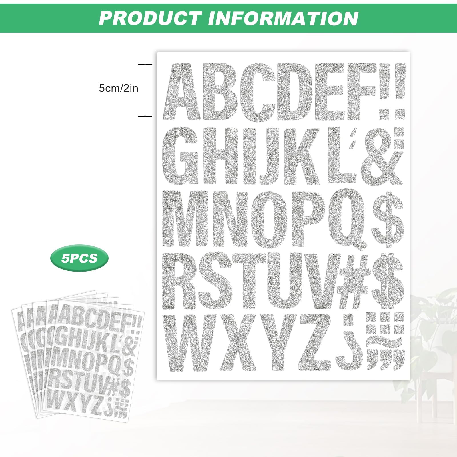 KLYNGTSK 62 Pezzi Toppe Termoadesive Lettere A - Z Toppe Lettere