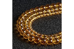 45Pcs 8mm Natural Citrine Beads for Jewelry Making