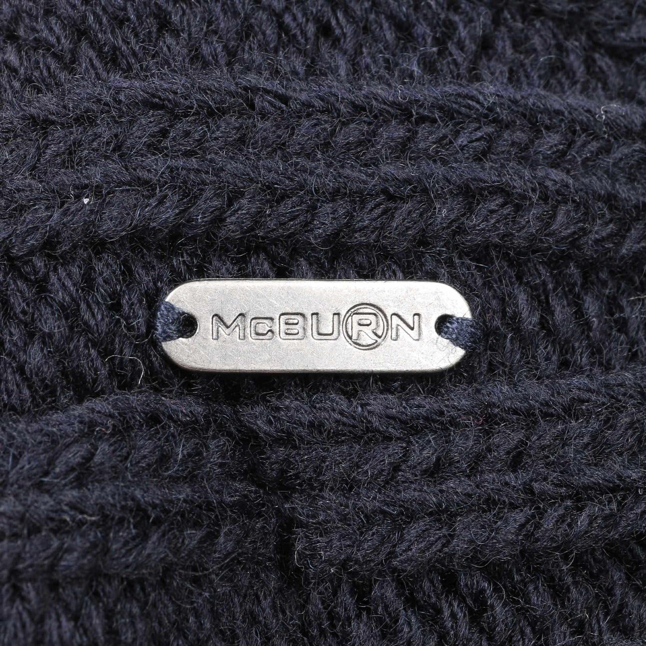 Gorro Cable Knit Britta Mujer - Made in Italy de Invierno Punto con pompón Visera, Forro, Forro otoño/Invierno