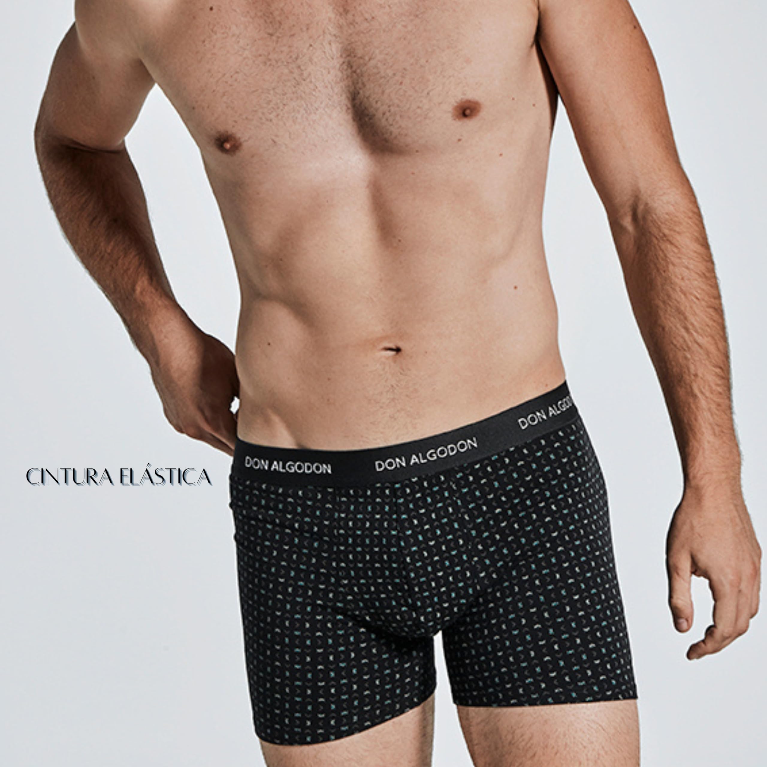 DON ALGODON Pack 6 Bóxers Hombre Algodón Premium - Calzoncillos Boxer Suaves y Transpirables - Ropa Interior Cómoda con Cintura Elástica