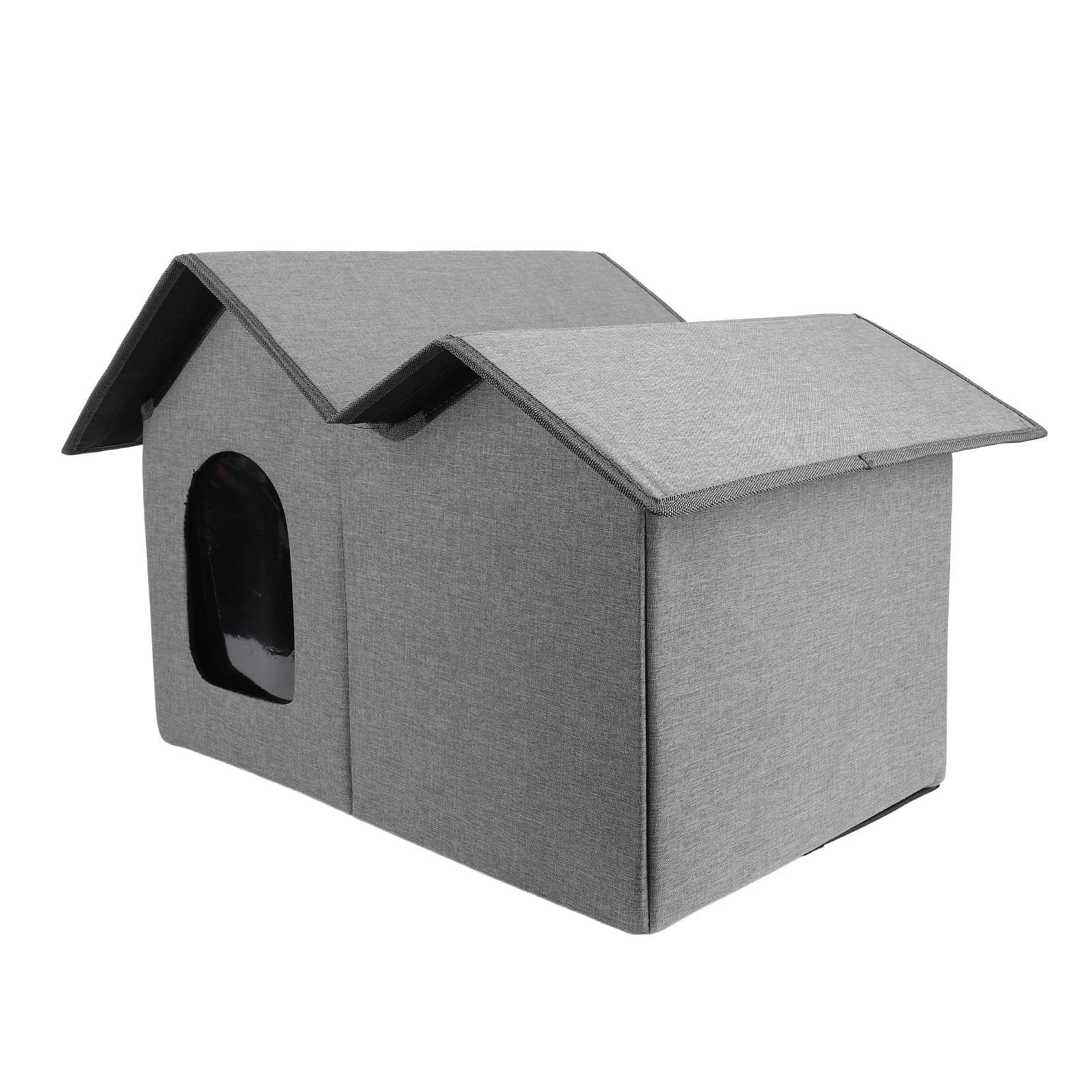 Sxhlseller Tenda Rifugio per Gatti Resistente all'acqua |Spaziosa Cuccia per Gatti Chiusa per Interni Ed Esterni, Rifugio Portatile per la Privacy per Piccoli Spazi, Grigio Scuro 64x43x39 Cm