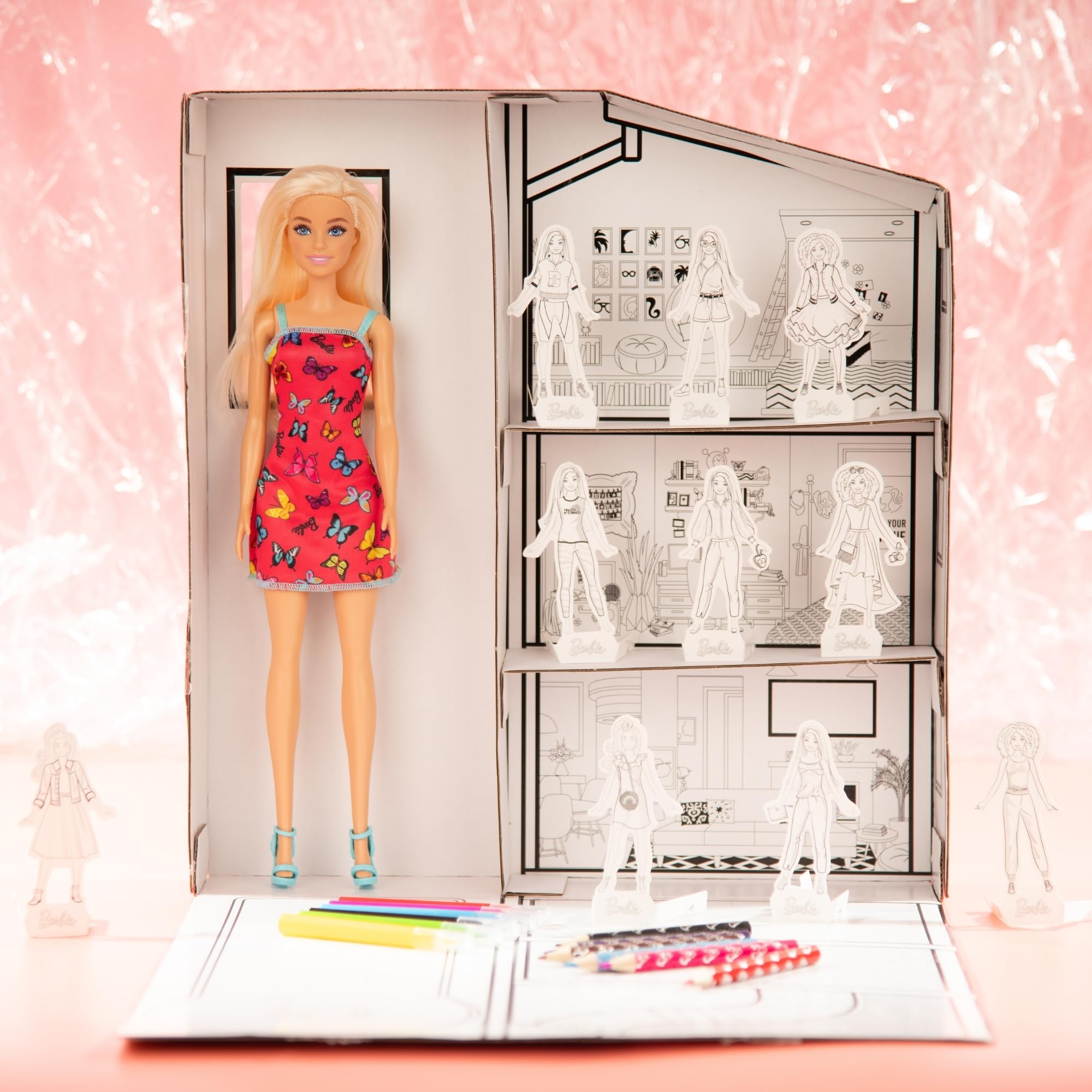 Barbie Designer Colour‑Your‑Own Dream House, Pink - Image 3