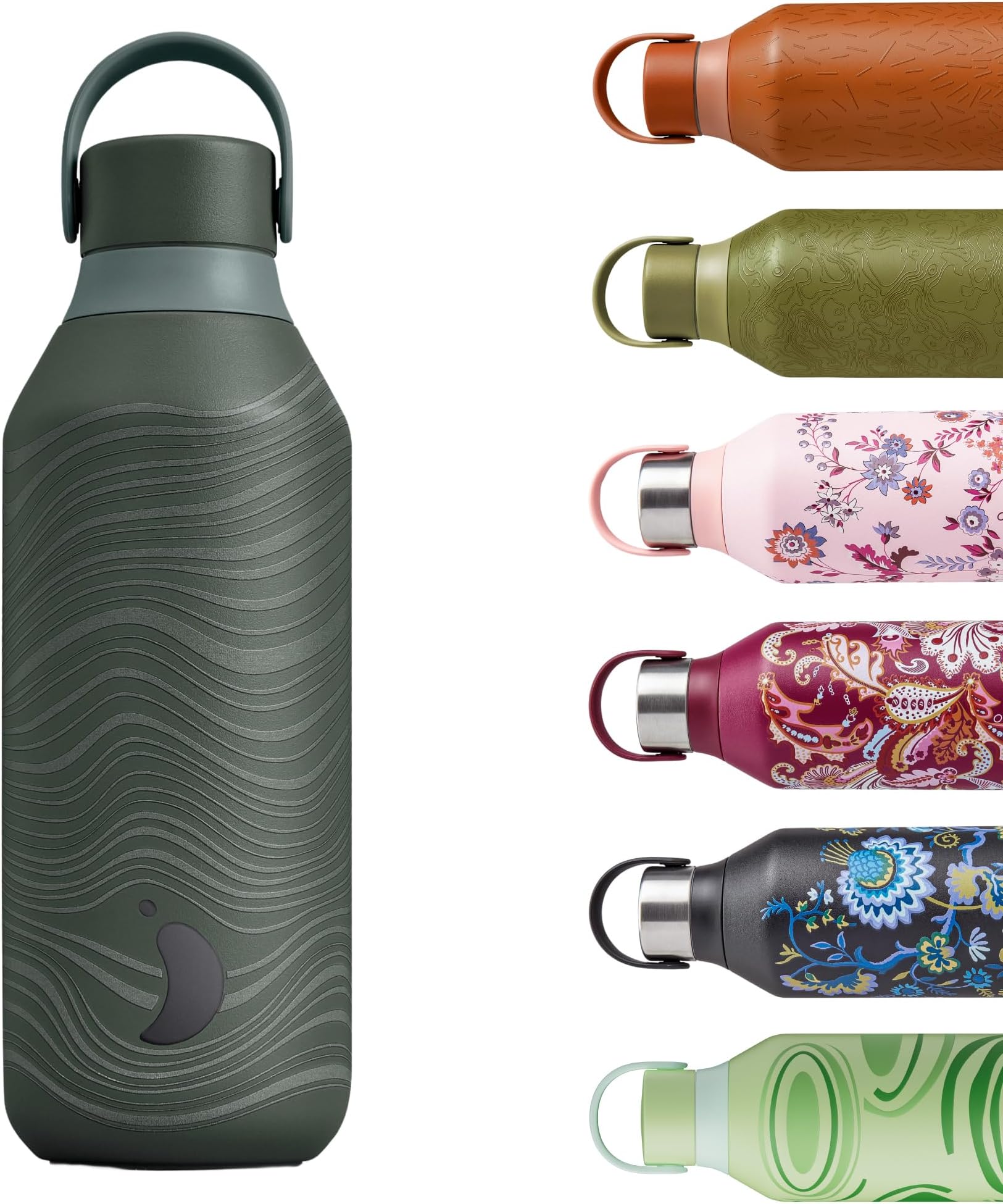 CHILLY'S Series 2 Bottle - Leak-Proof, No Sweating - BPA-Free Stainless Steel - Reusable - Double Walled, Vacuum Insulated - Element - Wind, 500ml