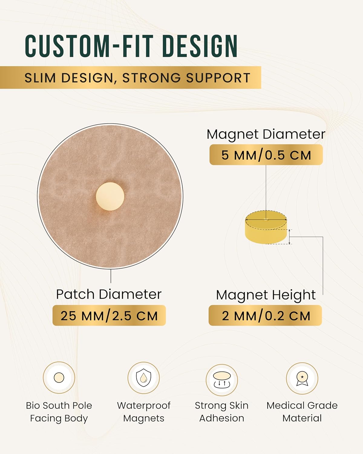 MagnetRX® Magnetic Acupressure Patches - 3,500 Gauss Ultra Strength Healing Magnets for The Body - Acupressure Magnets Patch (20 Pack) - Image 4