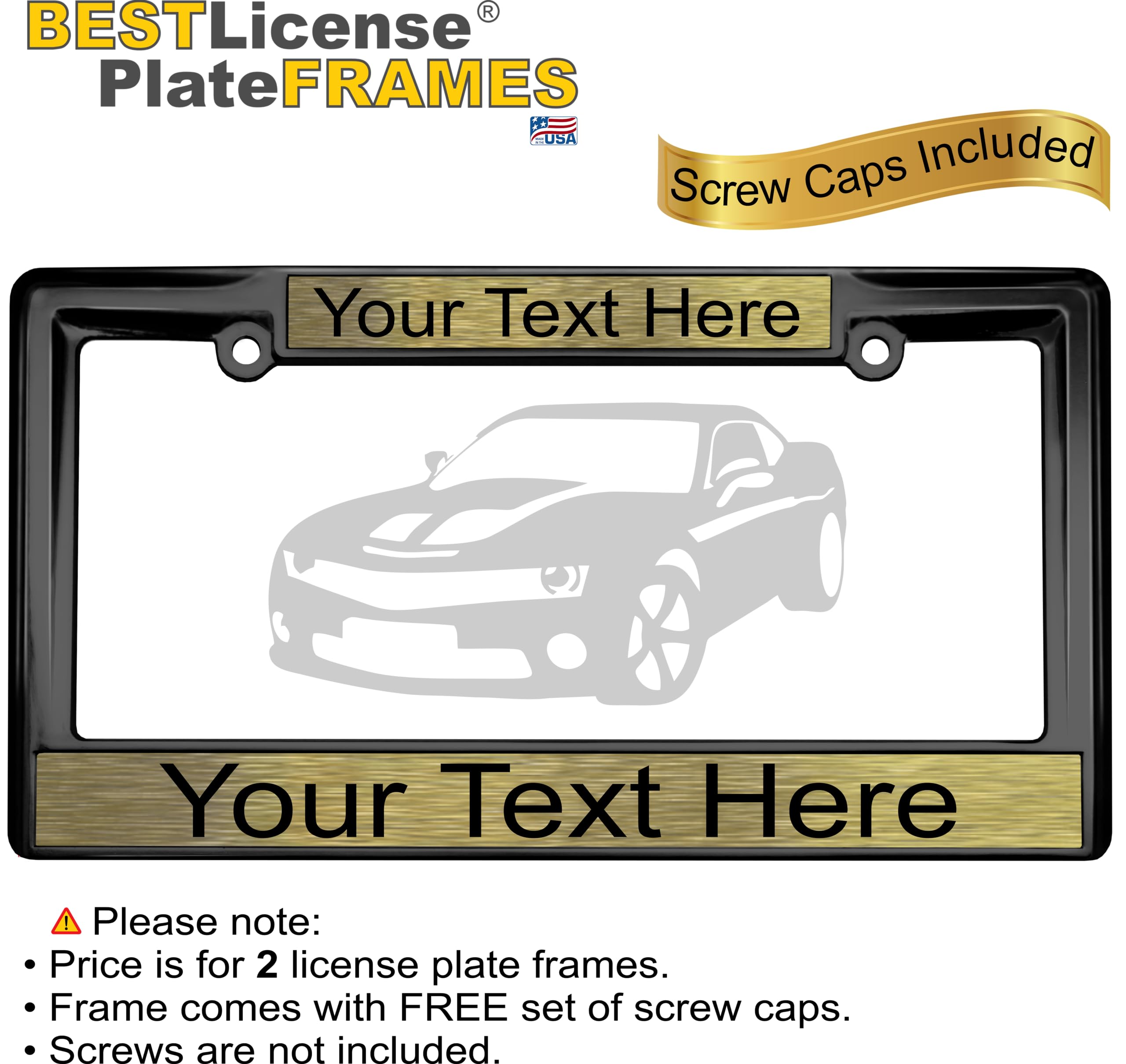 Custom Personalized Heavy Duty Metal Laser Engraved Car License Plate Frame wit - Picture 67 of 113