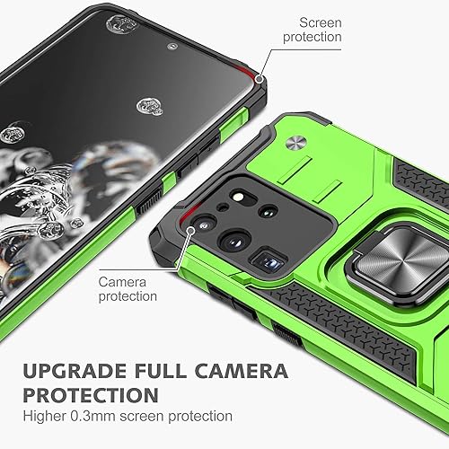 Miniatura 2 de Anqrp Funda para Galaxy S20 Ultra, funda protectora de grado militar con anillo de metal mejorado soporte magnético compatible con Samsung Galaxy