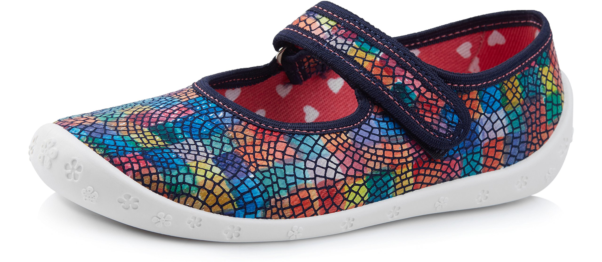 Ladeheid Hausschuhe Kinder Mädchen mit Klettverschluss, Atmungsaktive Kinderhausschuhe für Schule, Kindergarten und Zuhause LARW007