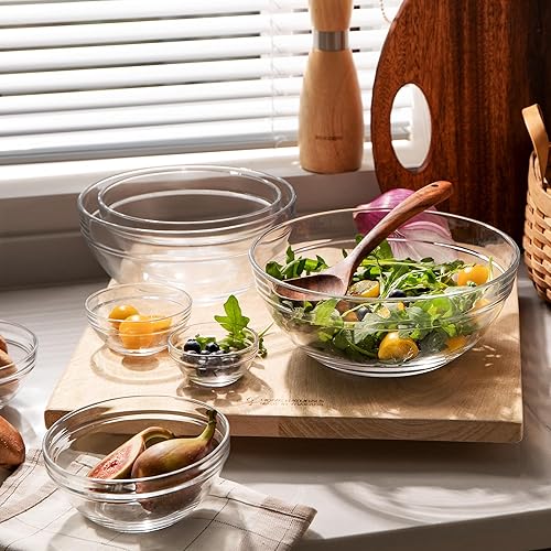 Miniatura 8 de Sweejar Juego de cuencos de vidrio pequeños de 4 pulgadas, cuencos de preparación de 7 onzas para cocinar, cuencos pequeños para cocina, cuencos de