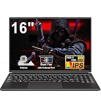 PC Portatile Win 11 Laptop 12+512GB 1TB SSD Espansione, 16 Pollici Notebook Celeron