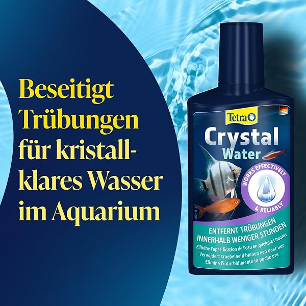 TETRA - CrystalWater - Elimine les Impuretés Dans l'Eau - Résultats Visibles en 2 à 3 Heures - 250 ml - 3