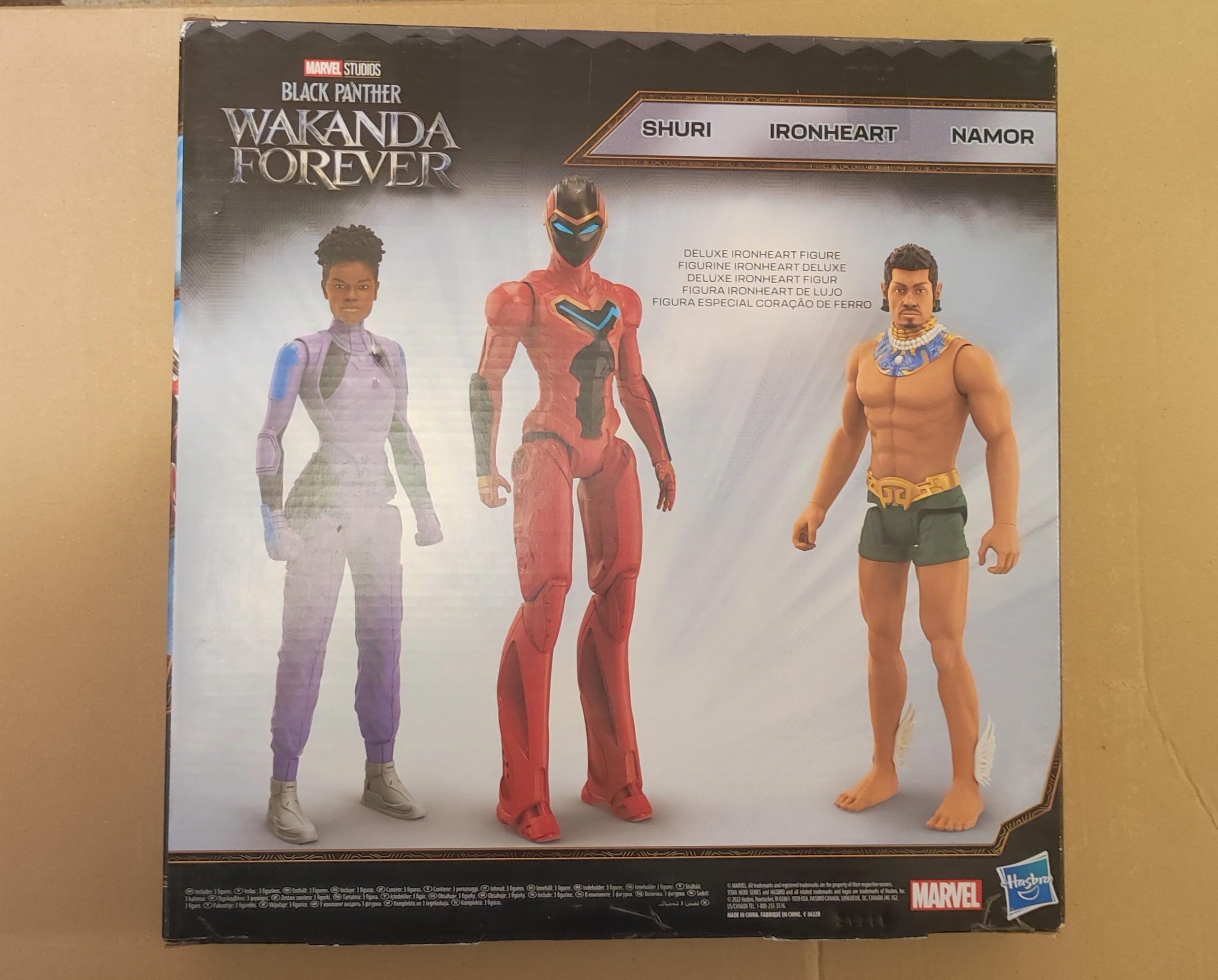 Hasbro Black Panter. Wakanda Forever. Fugure Shuri, Ironheart e Namor