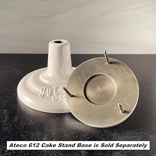 Miniatura 10 de Ateco 608REVOLVING Cake Decorating soporte, 11" Ronda, apto para uso alimentario de plástico Base & parte superior, #614 - base rectangular con