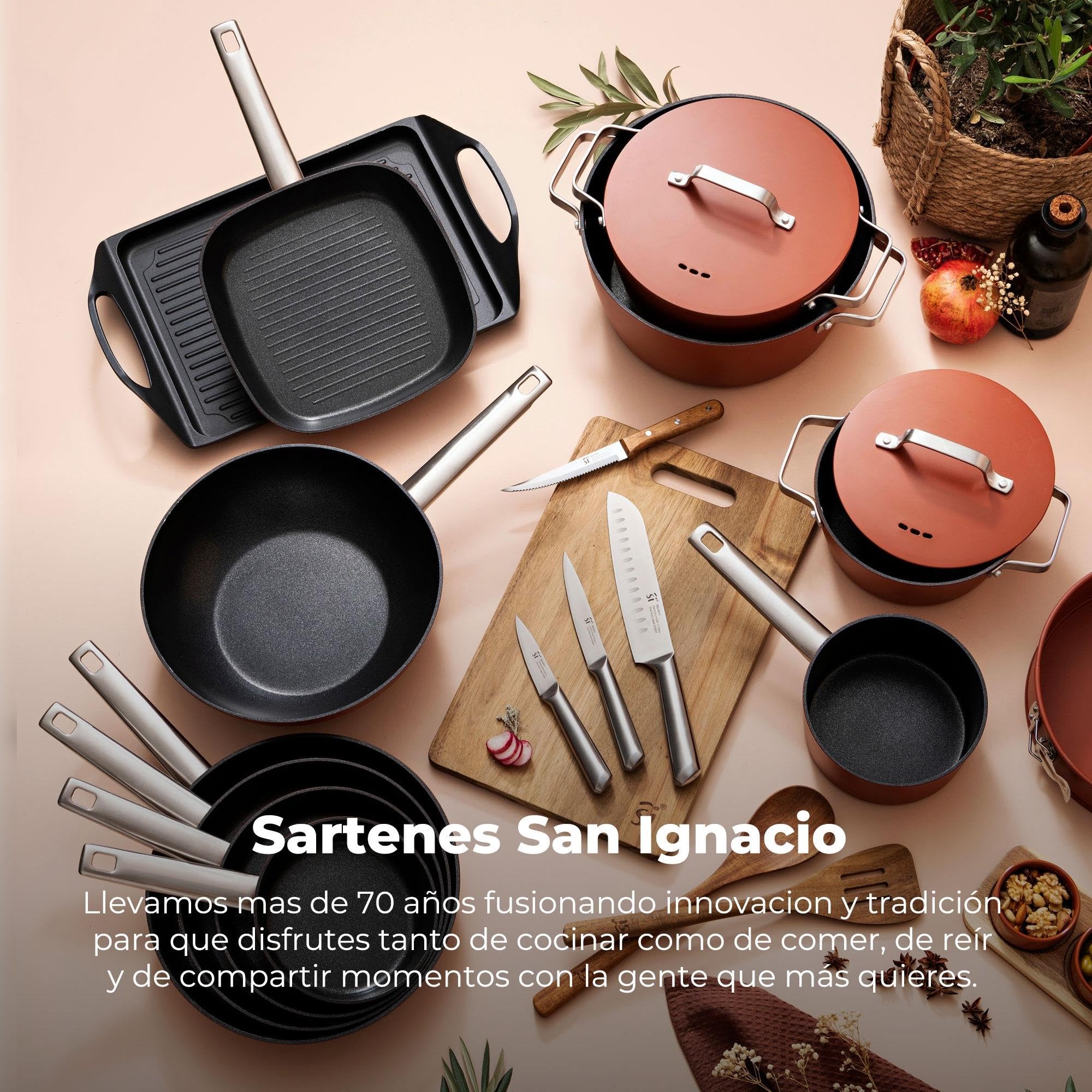 San Ignacio Juego de 3 Sartenes Ø24Ø28Ø30cm en Aluminio forjado AGROS