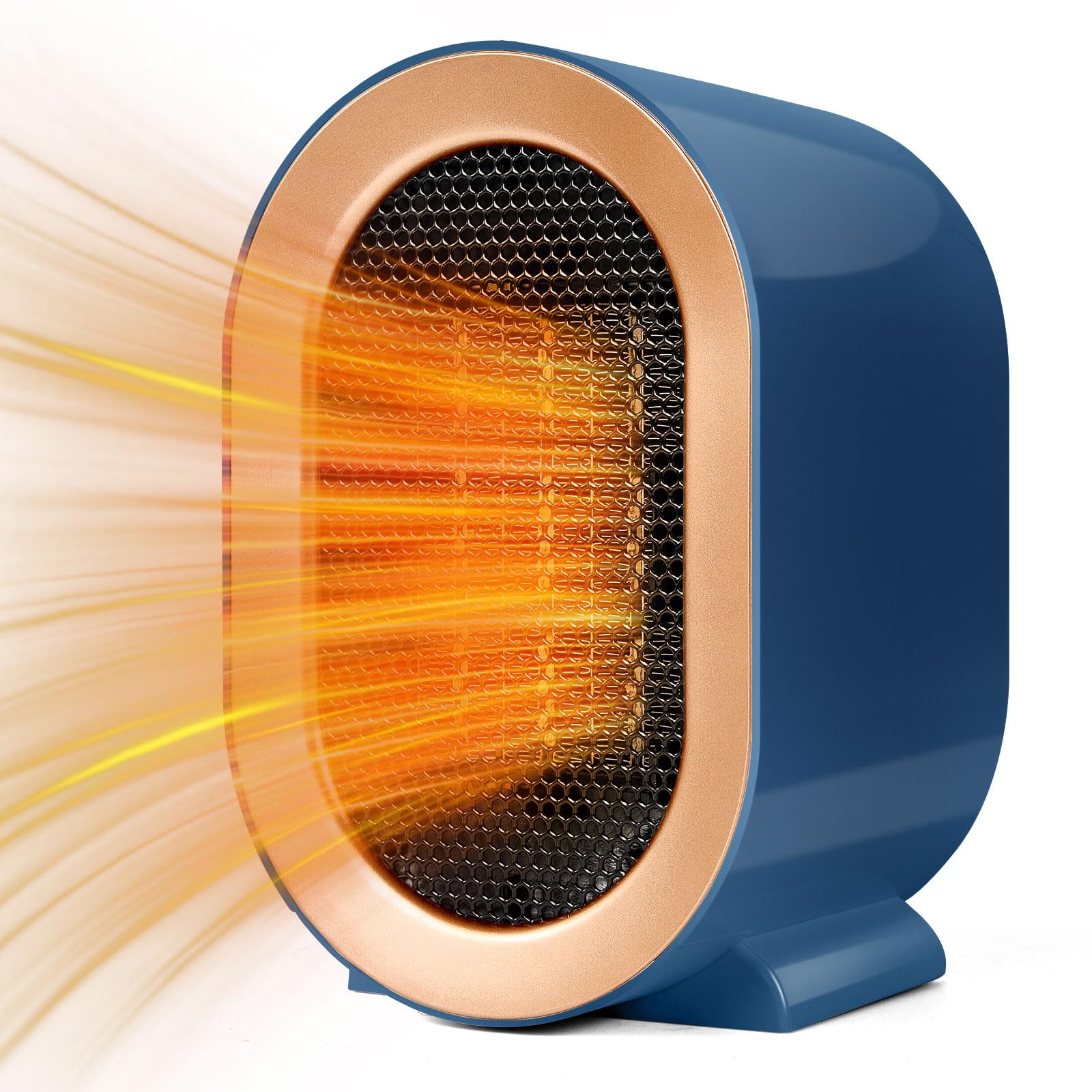 Electric Space Heater for Office 1200W Compact Energy Efficient Space Heaters for Indoor Use Small Portable Heater Fan