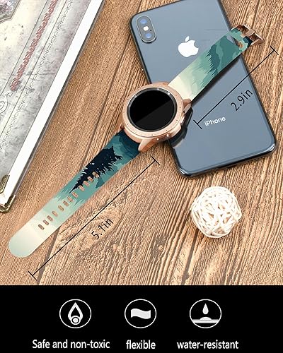 Miniatura 8 de Correas deportivas de silicona de 0.787 in compatibles con Samsung Galaxy Watch 6Watch 5Galaxy Watch 4 1.575 in 1.732 inClassic 1.654 in 1.811