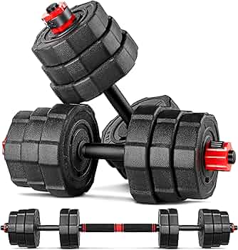 Amazon | Zicjet ダンベル 20KG [二重ロック採用 多角安定設計] 可変式