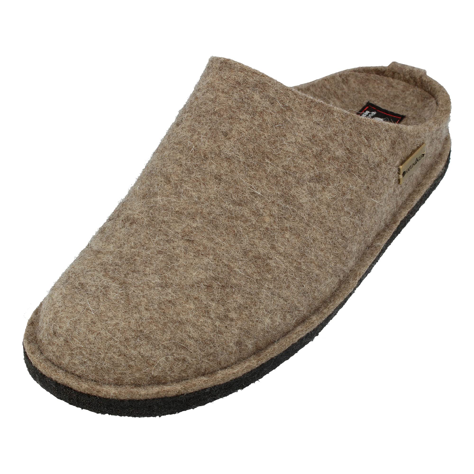 HAFLINGER Mens Open Back Slippers Beige 8