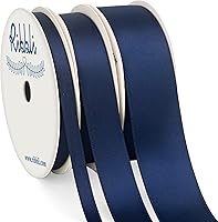 Vista 16 de Ribbli 3 Rollos de Cinta de Manualidades de Satén Negro Sólido de Doble Cara, Total 30 Yardas