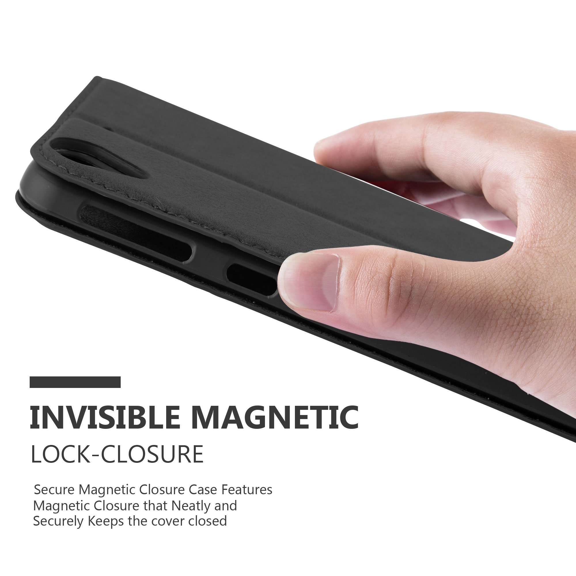 Cadorabo Hülle Für HTC Desire 12 – Flip Cover Aus Kunstleder, Magnetisch, Mit Standfunktion & Kartenfach (rot)
