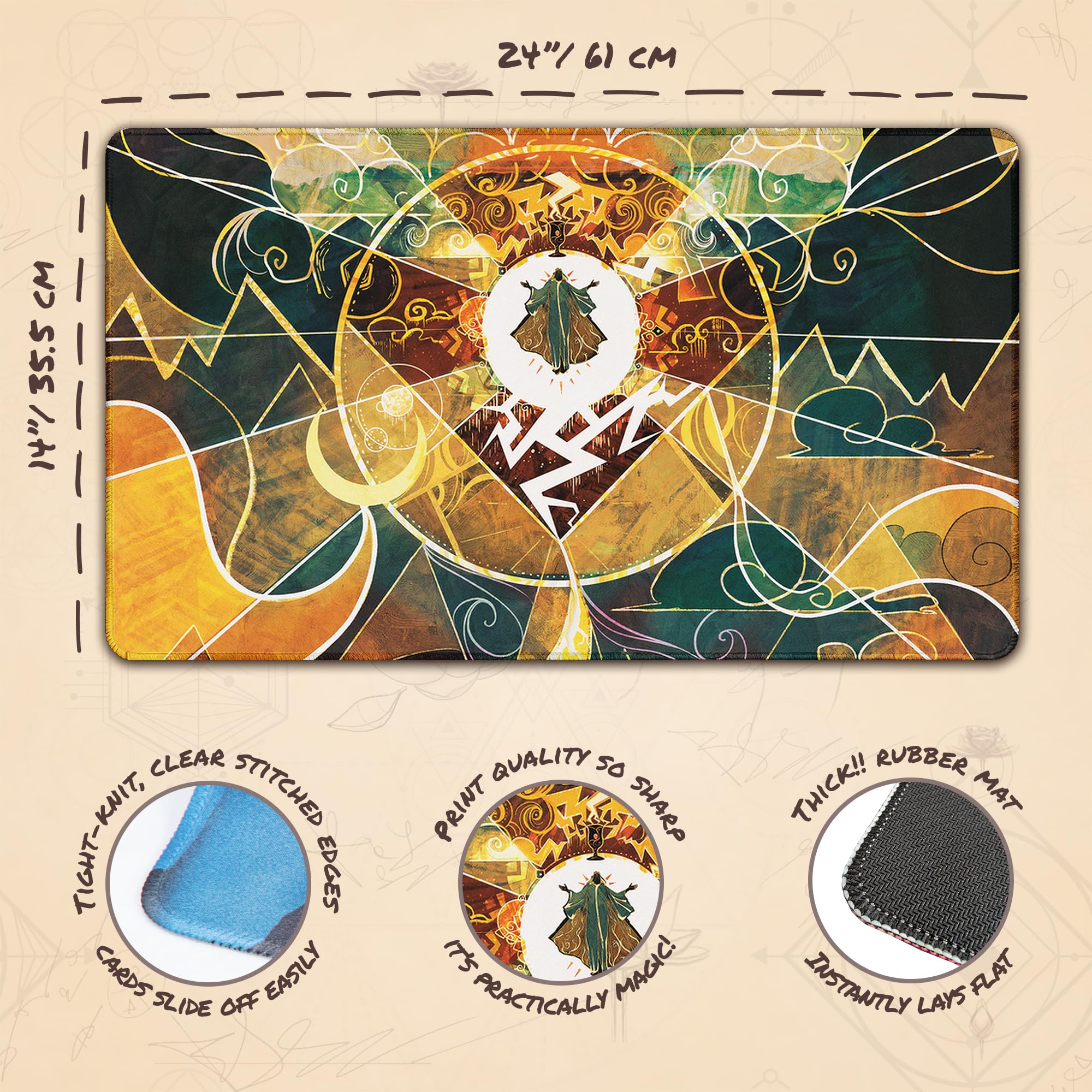 Amazon.com: Paramint Lightning Bolt (Stitched) - MTG Playmat by