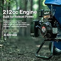 Vista 4 de Landworks Trituradora de madera Trituradora Trituradora Super Heavy Duty 7HP 3 en 1 Multifunción 3 "pulgadas Capacidad máxima