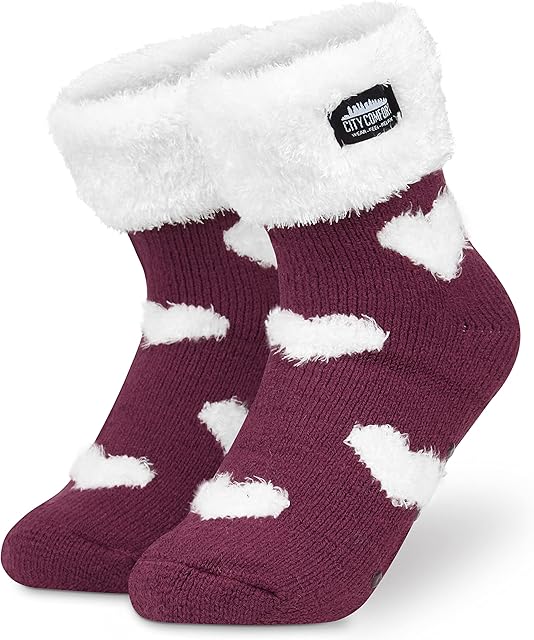 Slipper Socks Women Fluffy Socks Non Slip Warm Cosy Gifts for Her