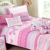 Vista 19 de Cozy Line Home Fashions Juego de ropa de cama reversible de 100 % algodón, colcha reversible para todas las estaciones