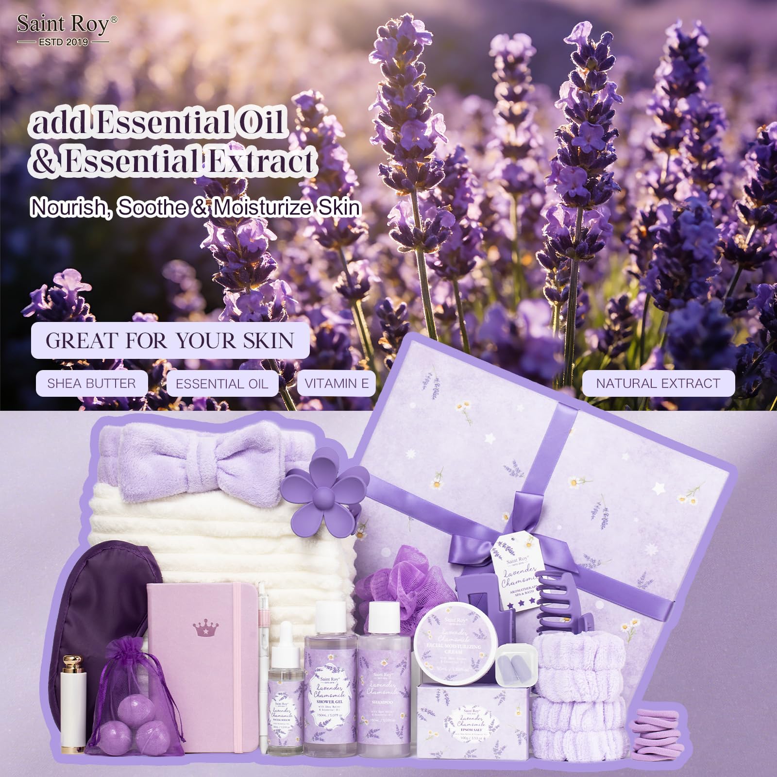 Get Well Soon Geschenke für Frauen, 33-teiliges XXL-Bad- und Körpergeschenk, Hautpflege-Set, Selbstpflege-Geschenk-Set, Muttertag, Geburtstag, Heim-Spa-Kit, Urlaub, Weihnachten, Gesichtspflege-Set für