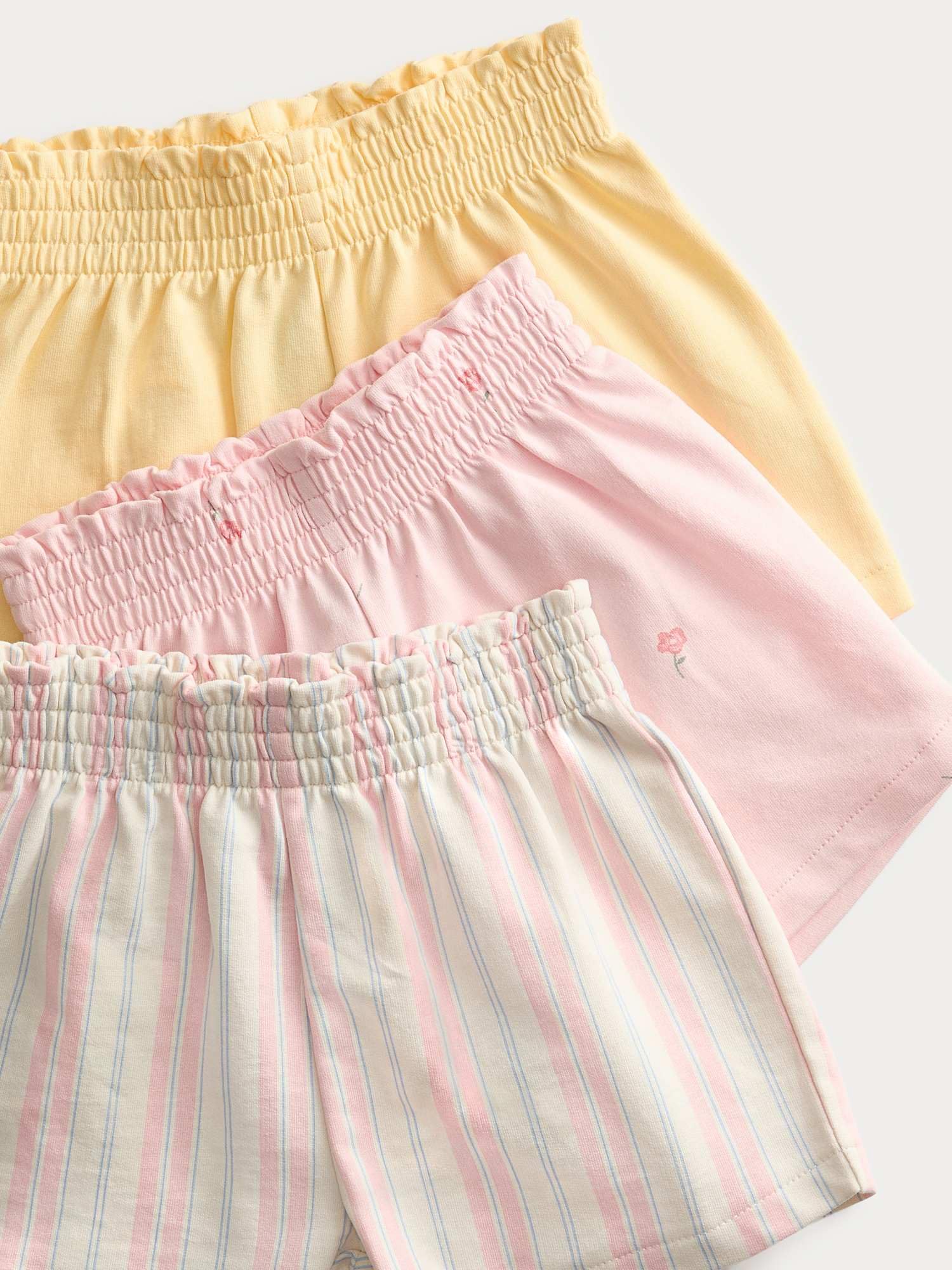Marks & Spencer Shorts Bébé Multi-Motifs Lot de 3 en Pur Coton, À Enfiler, Taille Élastiquée