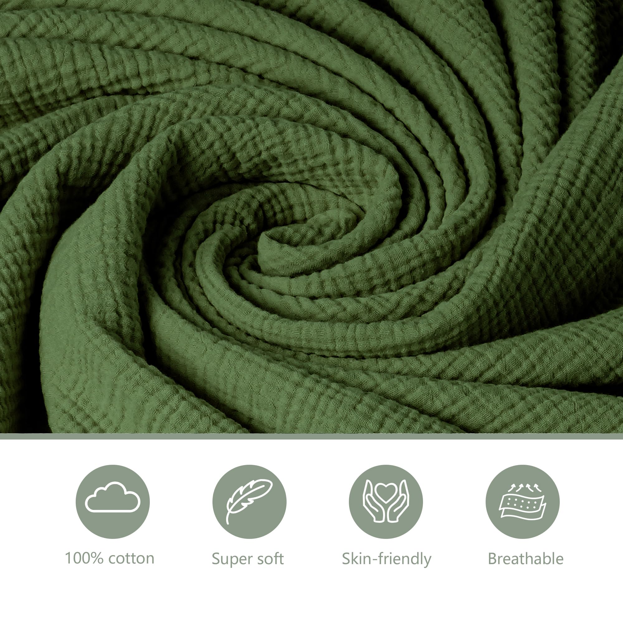 Coreeky 3 Pack Muslin Changing Pad Covers for Girl, Boy, 100% Soft Cotton Changing Table Cover, Breathable Baby Nursery Diaper Chang Pad Sheets (Leaf)