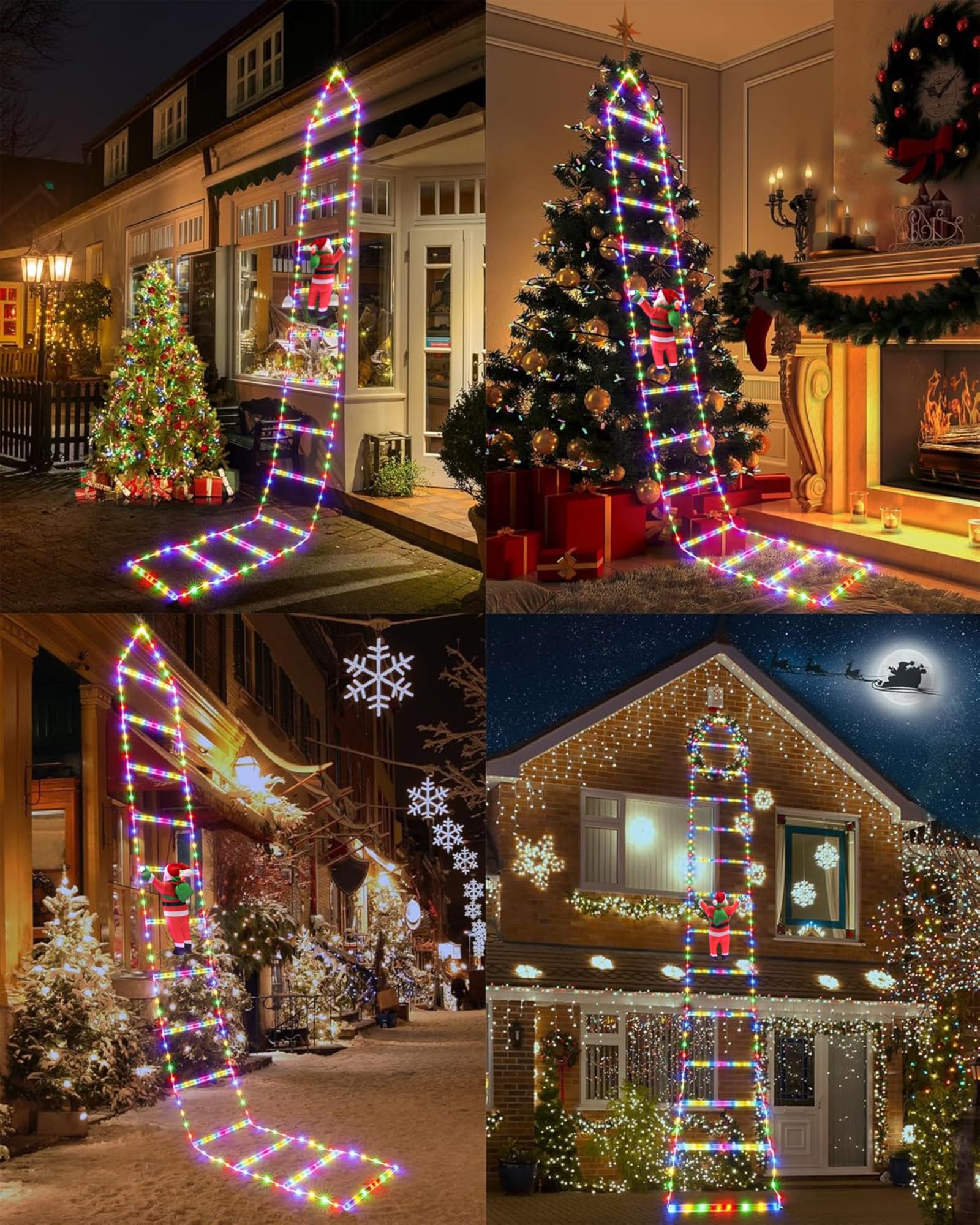 3M Étanche Guirlande Lumineuse LED Père Noël - 8 Modes à